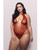 Vixen Just Kissed Seamless Lace Teddy - Red QN