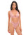Beatriz Lace 2 pc Set w/Open Back - Pink XL