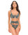 Daphne Lace Underwire 3 pc Set w/Embroidered Trim & Crossing Elastics - Blue MD