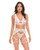 Naya Lace 3 pc Set w/Strap Details - White L/XL