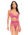 Julia Lace & Mesh 3 pc Set w/G-String - Rose S/M