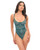 Paisley Lace & Mesh Teddy w/Bow Details - Turquoise L/XL