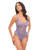Valentine Lace Teddy w/Bow Details - Purple LG
