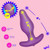 Vibrating Silicone Butt Plug With Digital Remote - Purple