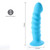Kendall Silicone Non-Vibrating Dong Swirled Satin Finish Neon Blue