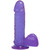 Crystal Jellies 7" Realistic Cock With Balls Purple