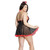 Nurse Chemise Black/Red Os/Xl