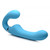 Strap U Mighty Rider 10X Vibrating Silicone Strapless Strap-On Blue