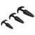 Curious Level Up Anal Trainers 3 Piece Silicone Anchor Set Black