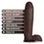 Au Naturel Huge 10" Dildo Chocolate