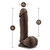 Dr. Skin Plus 8" Posable Dildo With Balls Chocolate