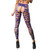 Ladies Lace Sexy Full Mesh Design Crotchless And Buttless Leggings Violet