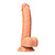Curved Realistic Dildo With Balls And Suction Cup 7'' Tan
