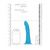 Realrock Glow In The Dark Slim Dildo 6'' Neon Blue