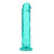 Realrock Crystal Clear Straight Realistic Dildo With Suction Cup 8'' Turquoise