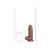 Realrock Extra Thick Realistic Dildo With Balls 8" Tan