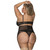  Gartered Waist Cincher & Thong Set & Cat Ears Black 2Xl