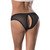 Soft Petals Crotchless Panty Black L/X