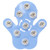 Fuzu Glove Massager Pastel Blue