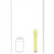 Loveline Celestia 6.3" Bulb Tip Glass Vibrator Yellow