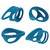Levelz Set Of 4 Silicone Cock & Ball Rings Teal