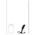 Levelz Rippled With Hard Loop Silicone Prostate Massager M Black