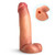8" Cock Lock Dildo With Balls - Light