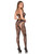 2 Pc Net and Lace Crop Top and Crotchless Tights - Os - Black