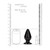 Realrock Crystal Clear Anal Plug 4.5'' Black