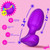 Ribbed Vibrating Silicone Butt Plug - Purple
