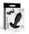 Bumpy Vibrating Silicone Butt Plug - Black