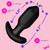 Bumpy Vibrating Silicone Butt Plug - Black