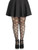 Plus Bow Net Tights - 1x 2x - Black