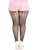 Plus Sweetheart Striped Tights - 1x 2x - Black/pink