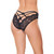 Coquette Open Back Bow Panty Black Small