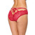Coquette Open Back Bow Panty Red Small