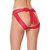 Coquette Lace Crotchless Panty Red One Size