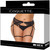 Coquette Crotchless Panty With Leg Garters Black XL