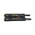 Rouge Leather Plain Wrist Cuffs Black with Gold Accessories