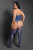 Fantasy Lingerie Sheer All Yours Halter Bodystocking & G-String Blue Queen Size
