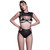 Latex-Look Mesh & Latex-Look Vinyl Crop Top Bralette & Panty Your Lover Small