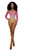Ombre Net Bodystocking - Os - Tropical Peach