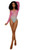 Ombre Net Bodystocking - Os - Tropical Sky