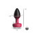Eluxe Vibrating Clr Gem Rbyombre Plug Sm With Remote