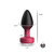 Eluxe Vibrating Clr Gem Rbyombre Plug Md With Remote