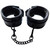 Rouge Leather Padded Ankle Cuffs Black With Black Hardware
