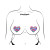 Pastease Tits My Birthday! Heart Breast Pasties with Confetti