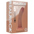 Realrock Dual Layered Curved Realistic Vibrating Dildo 6" Tan
