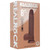 Realrock Dual Layered Realistic Vibrating Thrusting Dildo With Balls 8" Brown