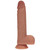 Realrock Dual Layered Realistic Vibrating Thrusting Dildo With Balls 8" Tan